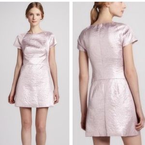 Tibi Mini Dress Metallic Pink Size 4